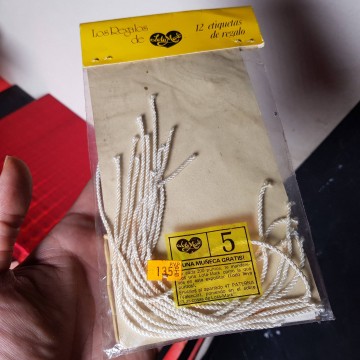 Blíster etiquetas de regalo antiguas Lota Mark tarjetas infantiles