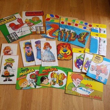Lote artículos papelería cuadernos para pintar artículos infantiles