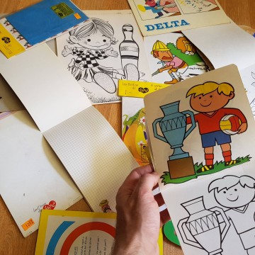 Lote artículos papelería cuadernos para pintar artículos infantiles