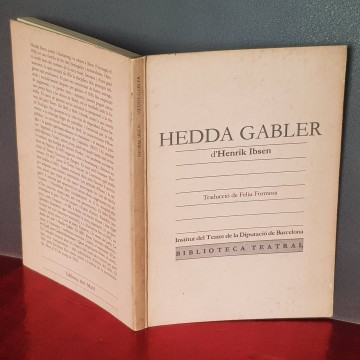 Hedda gabler Henrik ibsen en català novel-la que atral obra dramàtica