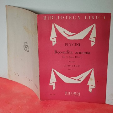 Partituras antiguas recóndita armonía ópera Tosca Puccini partitura