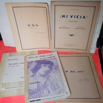 Lote partituras antiguas mi vieja Rafael Sepúlveda Jacinto Guerrero