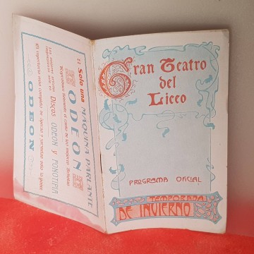 Programas antiguos Gran Teatro del Liceo 1915-16 Sigfrido programa