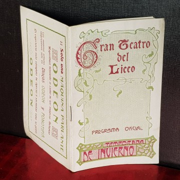 Gran Teatro del Liceo programa gli ugonotti 1915-16 ópera Meyerbeer