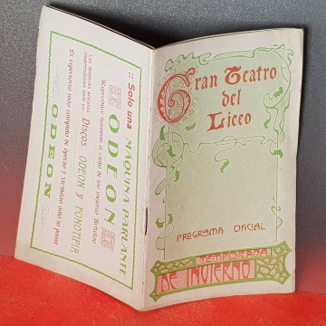 Programa Gran Teatro del Liceo antiguo 1915 La Traviata Giuseppe Verdi