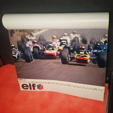 Calendario carreras Formula 1 Elf competition 1971 comprar  pared