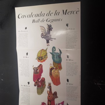 Ball de gegants cartell festes de la Mercè 1993 la Tarasca la víbria