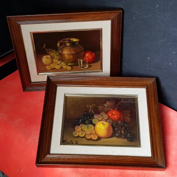 Óleo original bodegón firmado razto.r lote cuadros originales comprar