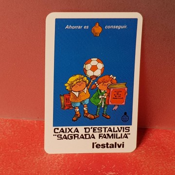 Calendario de bolsillo Caixa d'Estalvis Sagrada Familia Fournier 1979