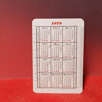 Calendario de bolsillo Caixa d'Estalvis Sagrada Familia Fournier 1979
