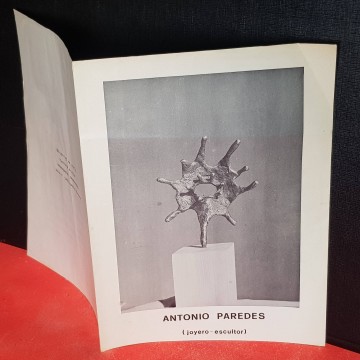 Antonio Paredes joyero escultor folleto exposición Castelldefels 1973