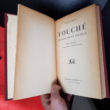 Joseph Fouche retrato de un politico Stefan Zweig libros antiguos