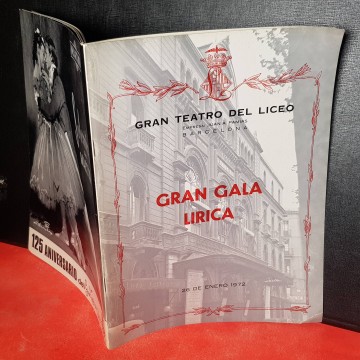 Gran gala lírica Gran Teatro del Liceo 26 enero 1972  programa ópera