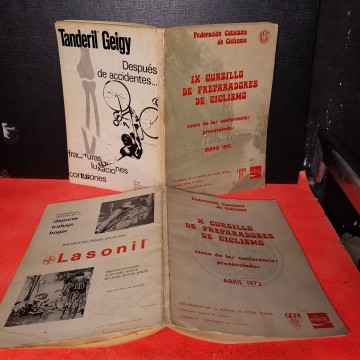 Cursillo de preparadores de ciclismo 1971/1972 conferencias libro