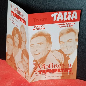 Programas de teatro antiguos Paco Morán Fernando Guillén programa