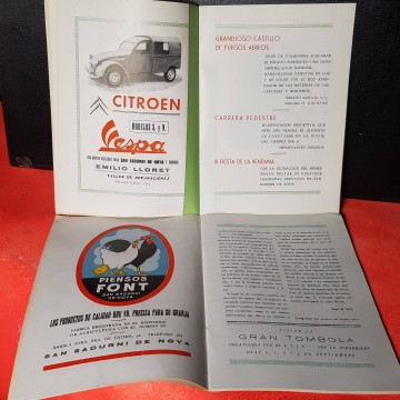 Programa festes majors Sant Sadurní d'Anoia Antic 1962/1963
