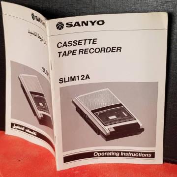 Manual Sanyo cassette tape recorder Slim1 2a