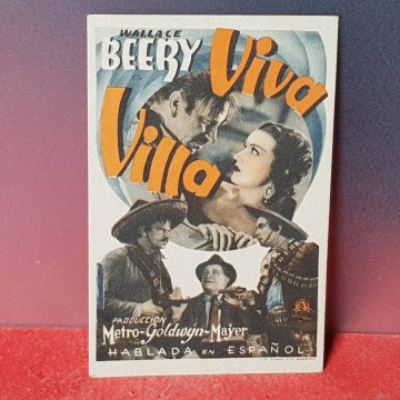 Programa cine viva Villa años 30 Wallace Beery programa de mano