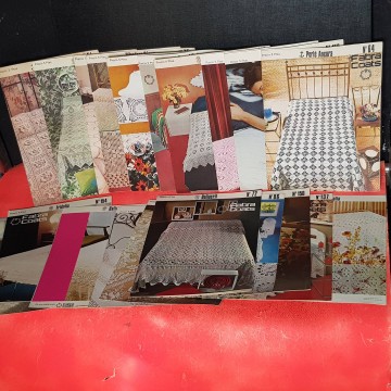 Fabra coats lote cuadernos colchas de cama ganchillo labores del hogar