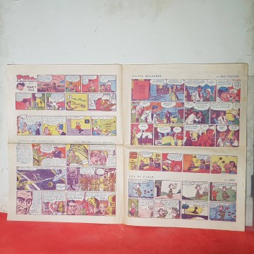 A todo color 40 suplemento de la prensa 1953 todo color cómic años 50