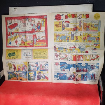 A todo color 29 suplemento de la prensa cómic antiguo años 50 comics