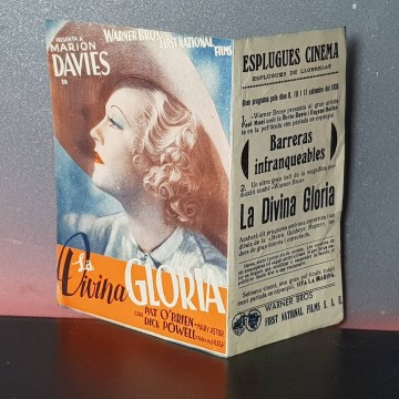 La divina gloria programa de cine folleto de mano con publicidad