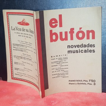 Partituras pasodobles tangos  foxtrot El bufón novedades musicales