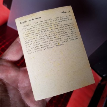 España en la mano 11 cromo Lérida Lleida cromo antiguo antigüedades
