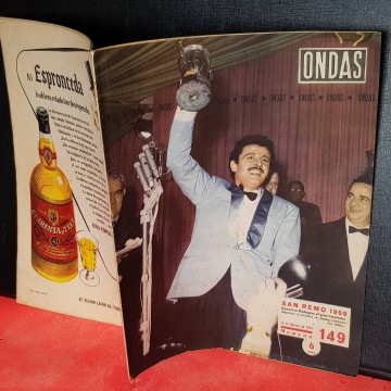 15 febrero 1959 Revista ondas 149 Domenico Modugno Sanremo