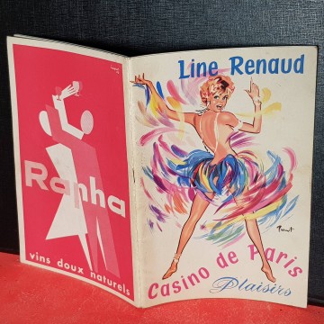 Programa Casino de París line Renault placers años 50 teatro vedette