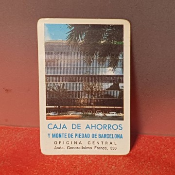 Calendario de bolsillo años 70 Caja de Ahorros y Monte de Piedad