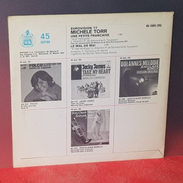 Eurovisión 1977 vinilo single une petite Française Michele torr