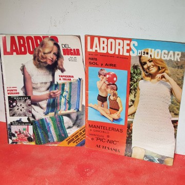 revistas labores del hogar tapicería telar especial macramé ganchillo