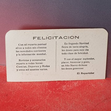 El repartidor les desea Felices Pascuas feliz navidad fiestas antiguo