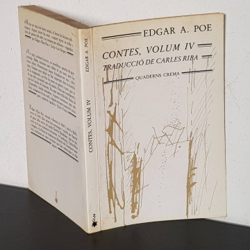 Contes Edgar Allan Poe quaderns crema IV 4 en catala llibre relats poe