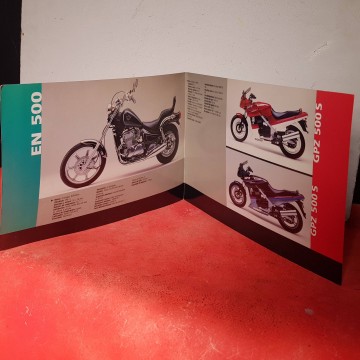 Kawasaki GPZ 550 S KAwasakiEN500, kawasaki KLE500 folleto catalogo