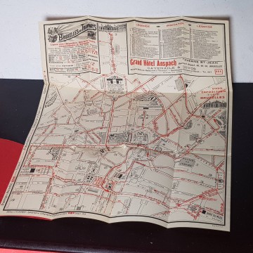 mapa tranvía antiguo bruselas plano Plan du tramway de Bruxelles