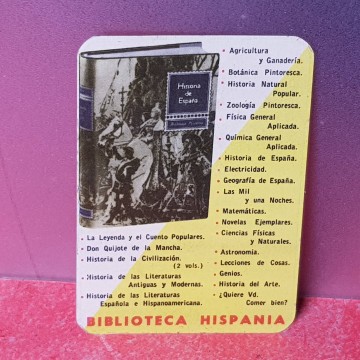 Calendario de bolsillo biblioteca Hispania antiguo calendarios 1960