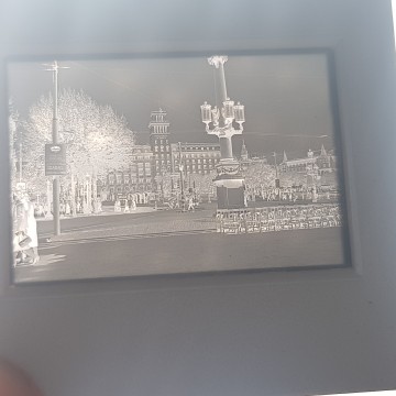 Negativo plaza de catalunya, barcelona, años 50