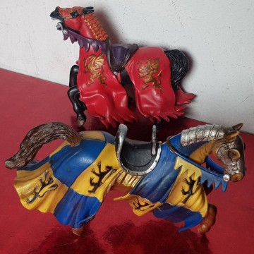caballos medievales pvc figuras antiguas caballo pvc schleich papo