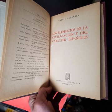 Los elementos de la civilización y del carácter españoles, Altamira.