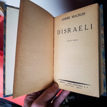 Benjamin Disraeli, Andrè Maurois libro antiguo libros viejos novelas