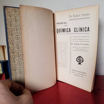 Manual de química clínica, dr. Rafael Supino libros antiguos quimica