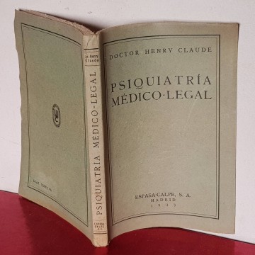 libros antiguos Psiquiatría médico-legal, dr. Henry Claude medicina