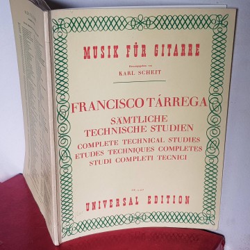 Música de Francisco Tárrega para guitarra metodo guitarra antiguo