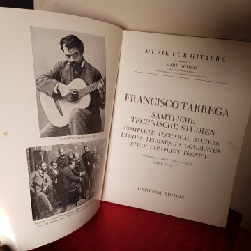 Música de Francisco Tárrega para guitarra metodo guitarra antiguo