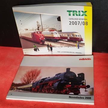 Lote catálogos Trix 2007/08 y Marklin novedades 2008 modelismo trenes