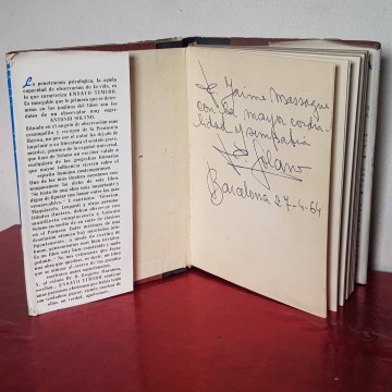 Ensayo tímido, Aforismos, Antonio Solano (firmado) firma dedicatoria