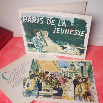 Litografías antiguas París de la jeunesse librería online mercadillo