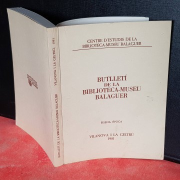 Butlletí de la biblioteca Museu Balaguer, 1981 llibrería online llibre